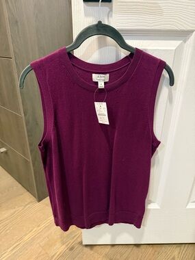 BRAND NEW J. Crew Sleeveless Knit Tank in Plum